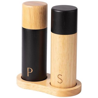 Regolabile 7 pollici ceramica Core Oak Legno Sal e pepe Mill Shakers Logo personalizzato