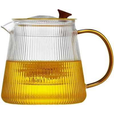 Cisterne da tè in vetro Cisterne da tè in vetro 1000 ml Capacità con maniglia resistente al calore e design classico