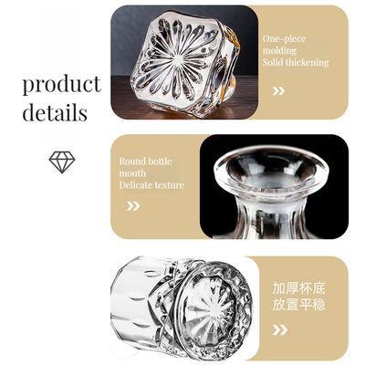 Decanter a cristallo senza piombo e bicchieri di whisky in stile rock classico con logo personalizzato