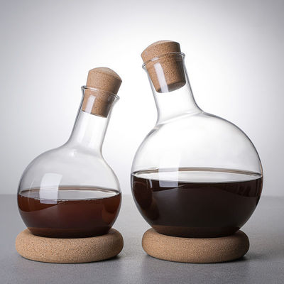 Dispensatore di vino in vetro a borosilicato soffiato a mano di lusso per vino rosso