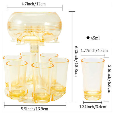 Ultimate Barware 6 Shot Dispenser e porta vetri Perfetto per cocktail di birra e whisky