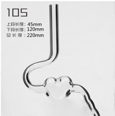 2024 Borosilicato 3.3 Accessoio di paglia di vetro retto per accessori di bar di vino trasparente