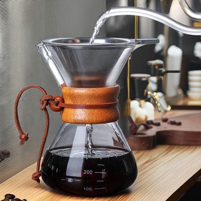 Logo personalizzato Doppio muro Borosilicato vetro caffettiera per insolita resistenza al calore