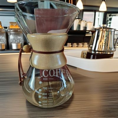 Logo personalizzato Doppio muro Borosilicato vetro caffettiera per insolita resistenza al calore