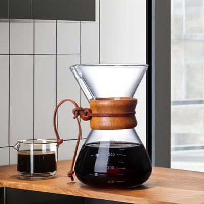 Logo personalizzato Doppio muro Borosilicato vetro caffettiera per insolita resistenza al calore