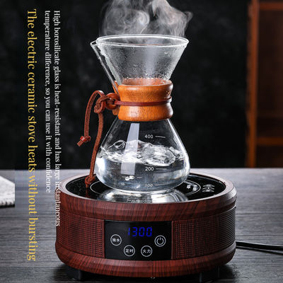 Stocked Serie Classica 1-3 Coppa Legno Collo Versare-Over Maker 6-Cup Filtro Caffè Naturale Vetro Versare Set Tè