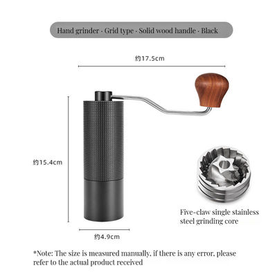 Fabbricazione di grani di caffè in legno Rottame Retro Manuale Manuale Macchine per il caffè Attrezzi da cucina Nero