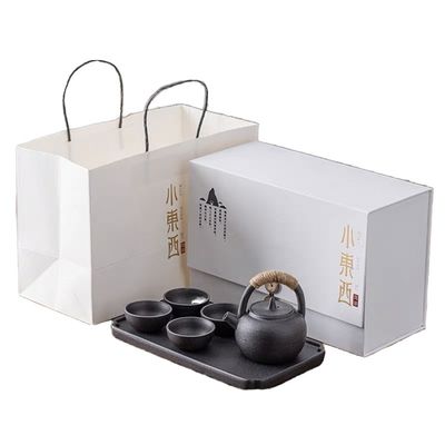 Set da tè in porcellana giapponese Kung Fu Moderno Bottone da tè con manicotto a anello di moda con scatola regalo