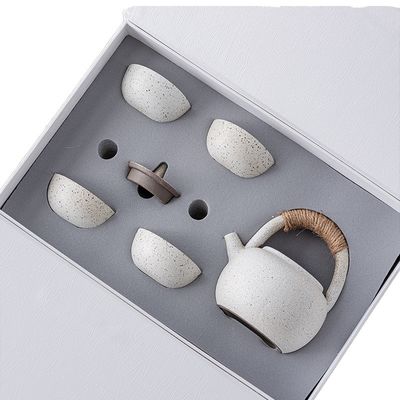 Set da tè in porcellana giapponese Kung Fu Moderno Bottone da tè con manicotto a anello di moda con scatola regalo