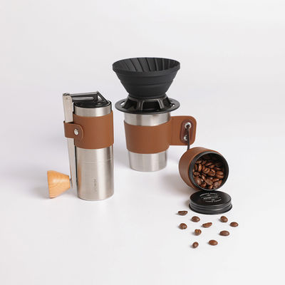 2024 Disegno macchine da caffè Set per campeggio all'aperto di sughero PU e acciaio inossidabile inclusi