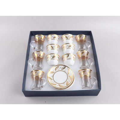 Set di tazze da tè in vetro e piatti di tazze di ceramica personalizzati