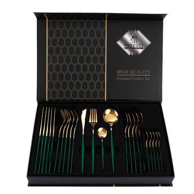 101 Set di piattaforme in acciaio inossidabile per hotel Nordic Set di coltelli a cucchiaio e forchetta in oro/sliver