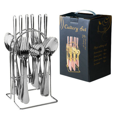 Festa occasione 24pcs oro di lusso in acciaio inossidabile posate Set di posate moderne