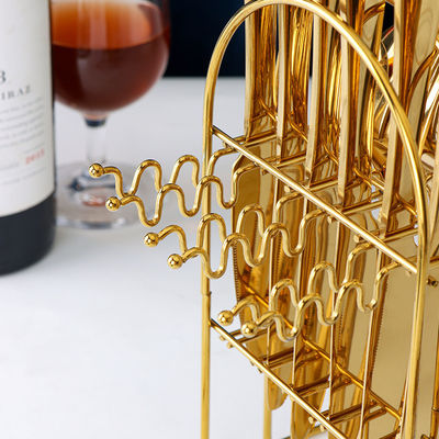 Set di posate d'oro di lusso sostenibile e elegante in acciaio inossidabile 101