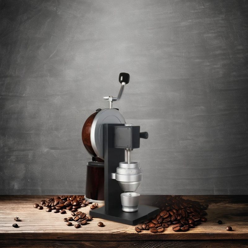 Dimensione personalizzata 83mm Conico Burr Macellaio per caffè Manuale Manovella Corpo in lega di alluminio per attrezzi per caffè e tè