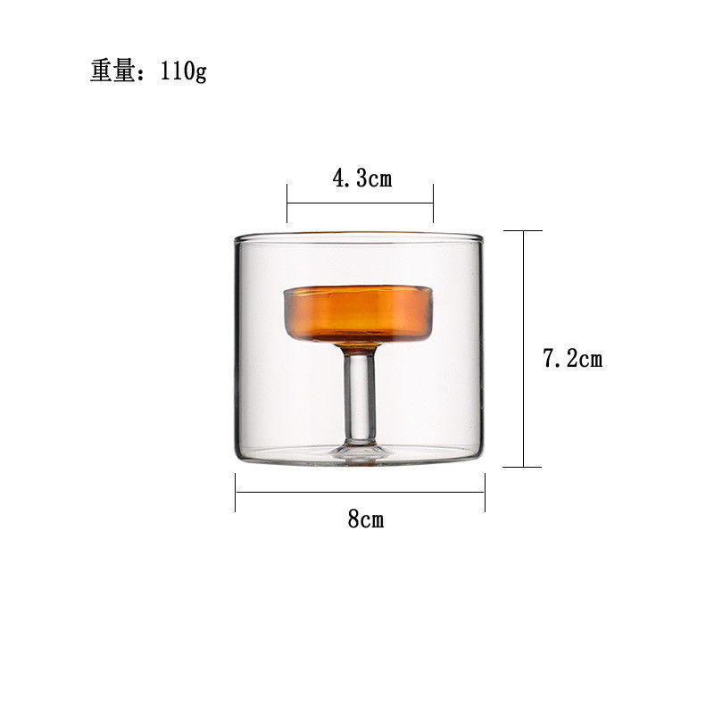 Decorazione di casa Vaso di vetro europeo porta candela Tazza chiara Stile lussuoso Elegante Logo romantico