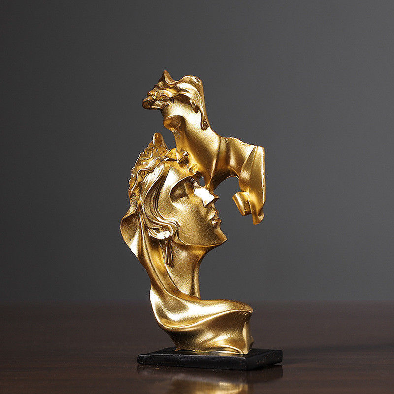 Eco-Chic Materiale di bambù Pensatore Statua Arte moderna per la decorazione della casa Pezzi di lusso