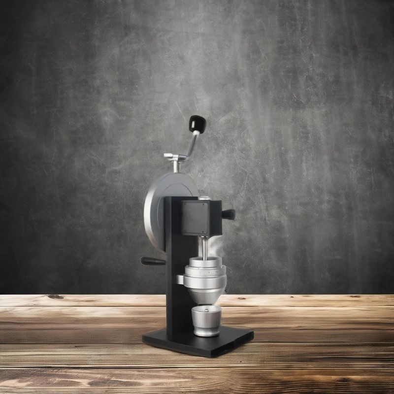 Macchine per macinare manualmente i chicchi di caffè in alluminio di tipo metallico con maniglia del volante e borsa italiana