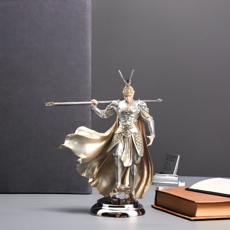 Ornamenti mitologia nera Wukong Golden Hoop Desktop Figure Monkey King vs Buddha Decorazione TV