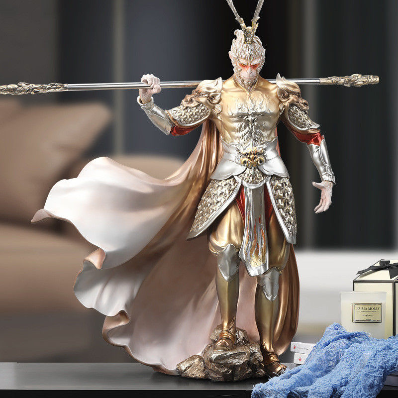 Mitologia Nera Wukong vs figura di Buddha Golden Hoop Re Scimmia Ornamento desktop per la casa
