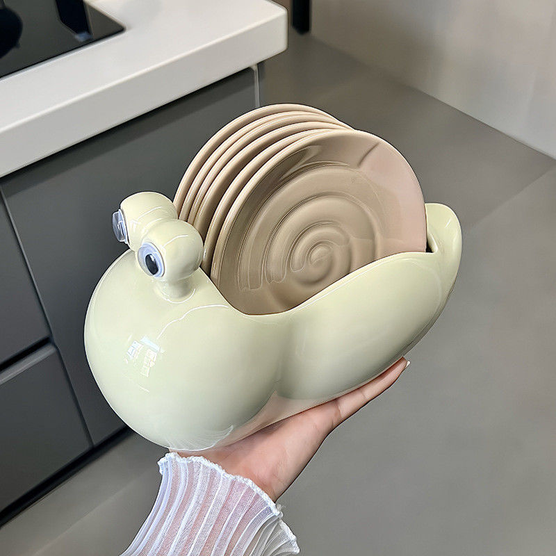 Cartoon Snail Dinnerware Set Dimensioni personalizzate e lusso creativo per il ristorante di festa a casa