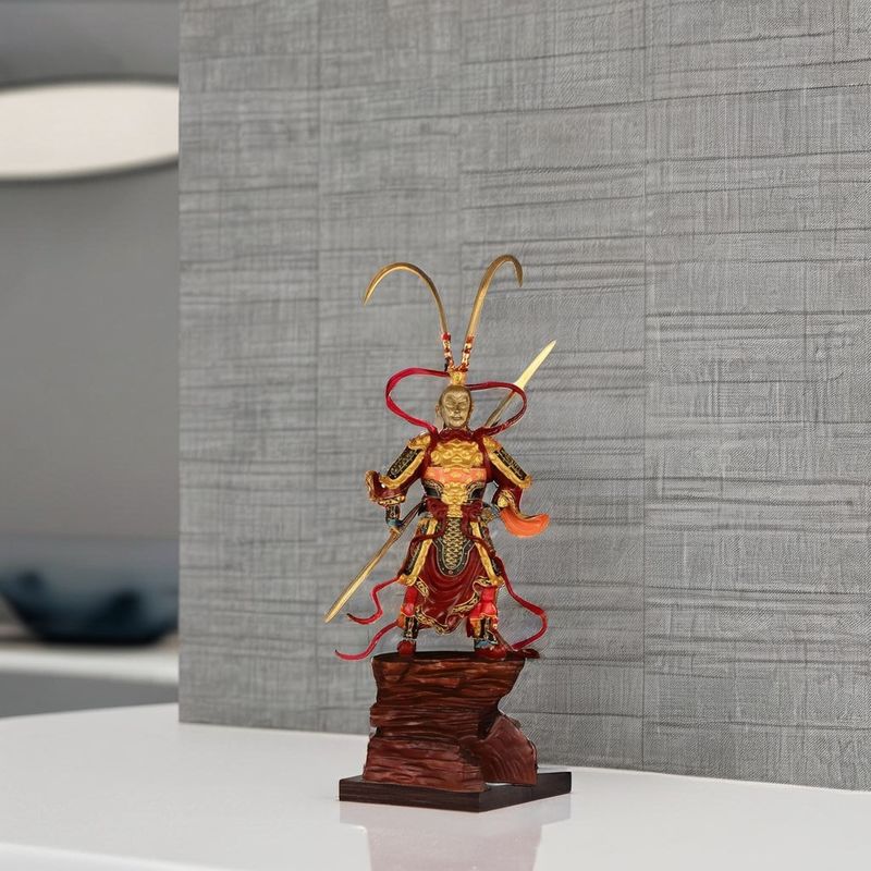 Resina 3D Black Myth Monkey King-Sun Wukong Golden Hoop Figure per il design contemporaneo