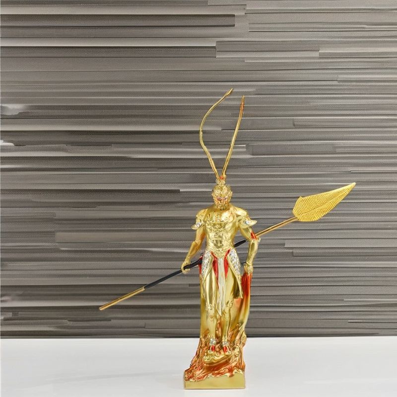 Golden Hoop Monkey King Resin Figure Collezione contemporanea di metallo per anniversari