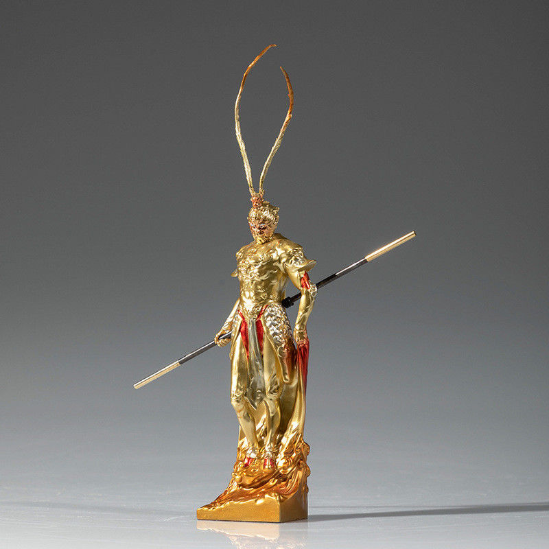 Ornamenti 3D Resina Monkey King Figura con materiale metallico da Viaggio in Occidente