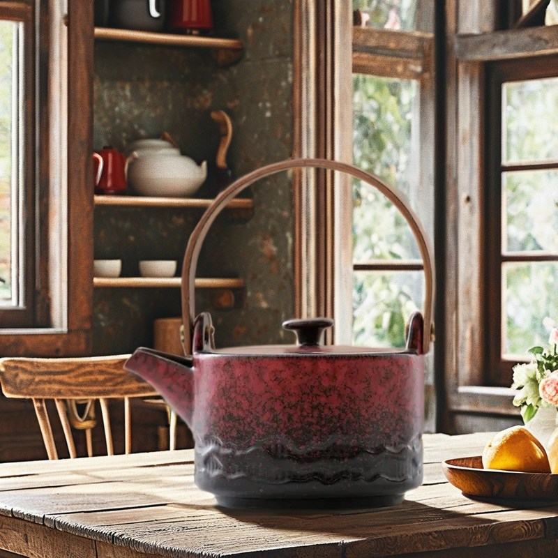 Bottine da bere Settile da tè in ceramica con manica di fascia di sollevamento