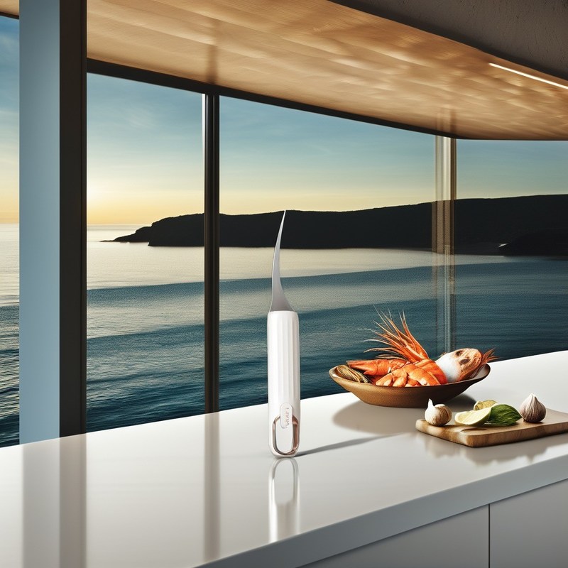 Coltello per la lavorazione di gamberetti di metallo e strumento per la lavorazione delle scaglie di pesce per la preparazione di frutti di mare