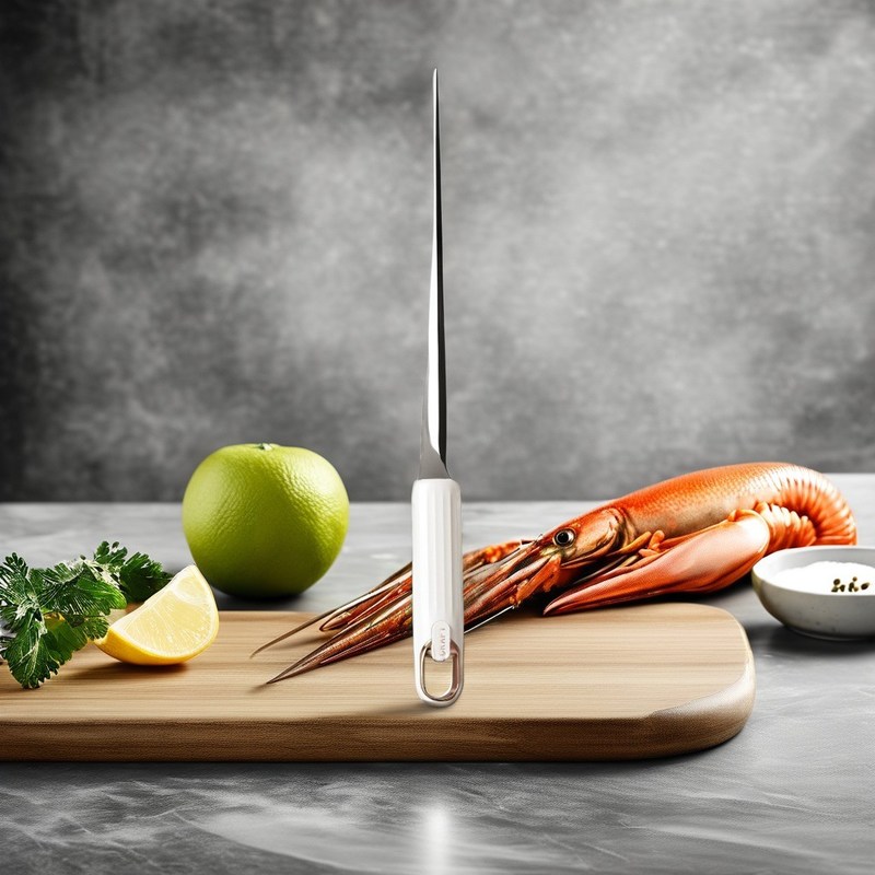 Strumenti per pesce Rimuotore di conchiglie di gamberetti ergonomici in metallo e raschiatore di squame per cuochi domestici