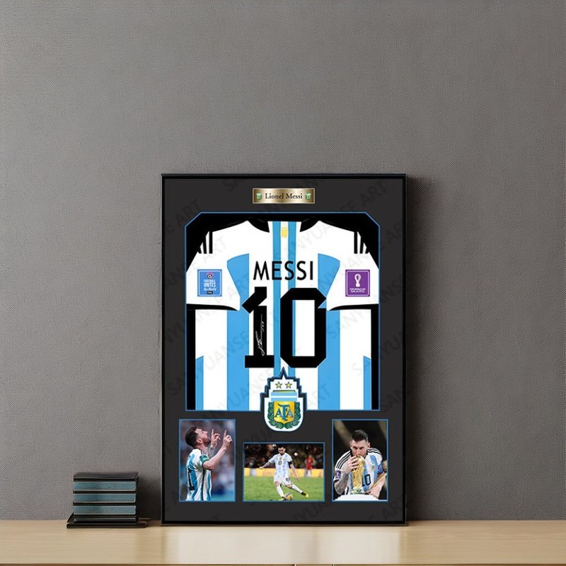 Stile post-moderno Ronaldo Collection 3D Wall Art Monted Football Jersey Fotoquadro