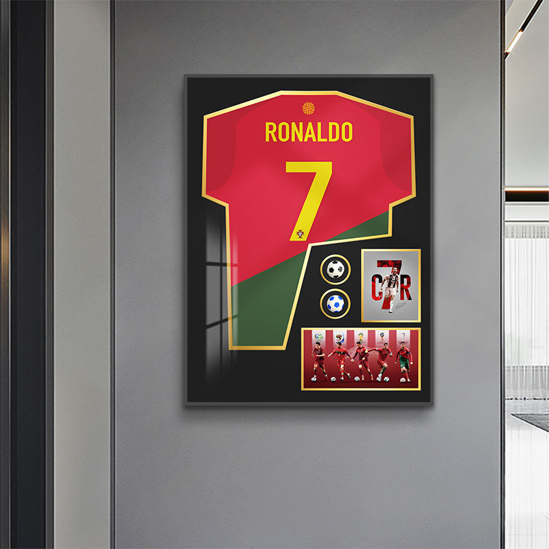 Soggiorno Casa Hotel Ufficio Colore personalizzato Ronaldo Crystal 3 Football Jersey Collection