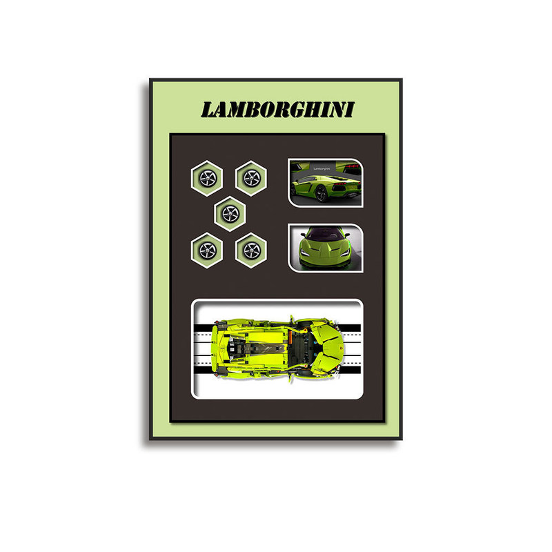 Elegantissimo blocco tridimensionale di auto per pittura murale Decorazione facile per le pareti della galleria