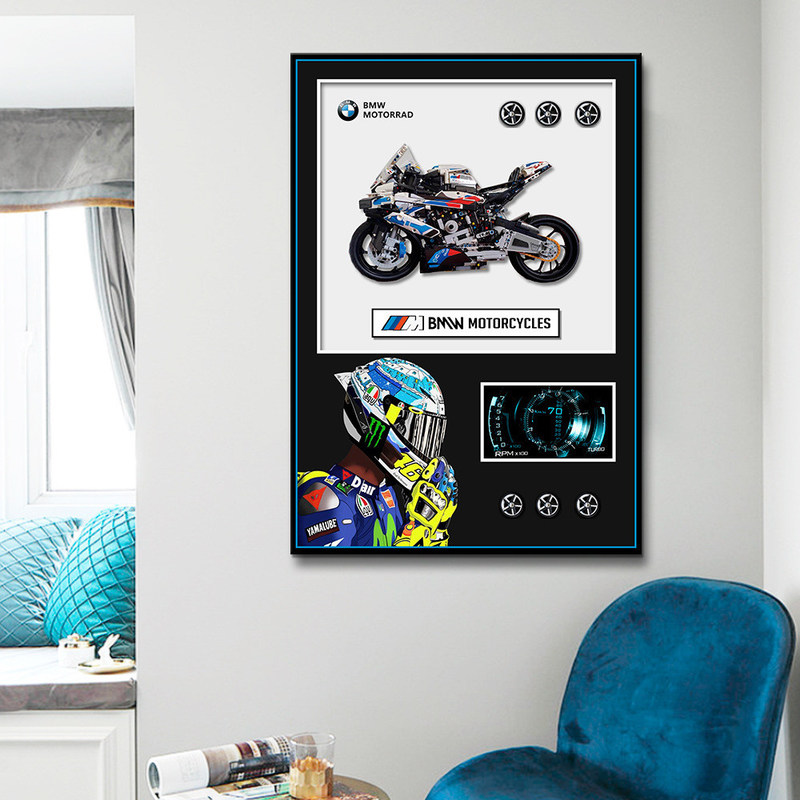 Tematica d'arte Moderna auto sportiva elettrica cornice murale per decorazioni personalizzabili