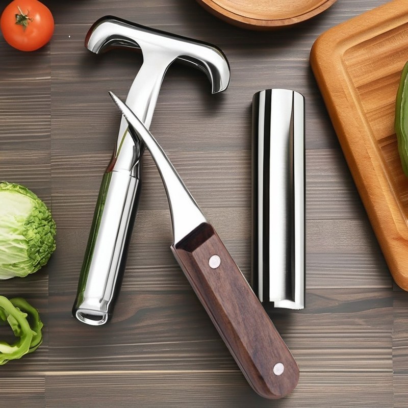 Coltello pesante da pelare gamberi in acciaio inossidabile per tagliare e pelare facilmente la pancia dei pesci