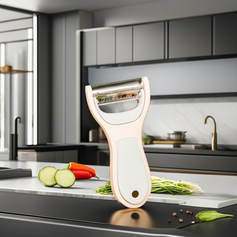 Tagliatrice di verdure a mano 2 in 1 Scutter di metallo Mini utensili manuali in acciaio resistenti allo scivolamento Maniglia sicura per uso commerciale