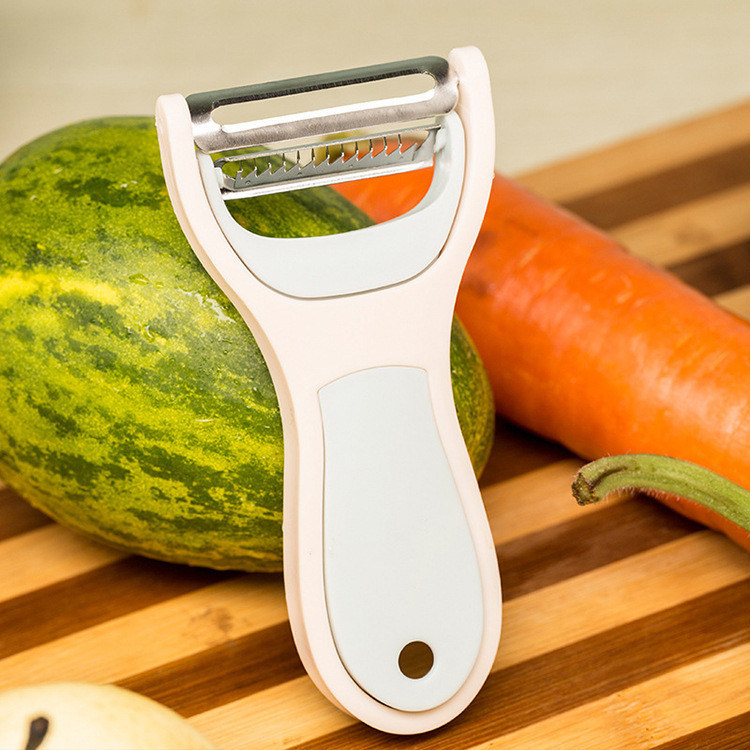 Funzione di premitura Metallo 2-in-1 Peeler Slicer Zester per frutta e verdura