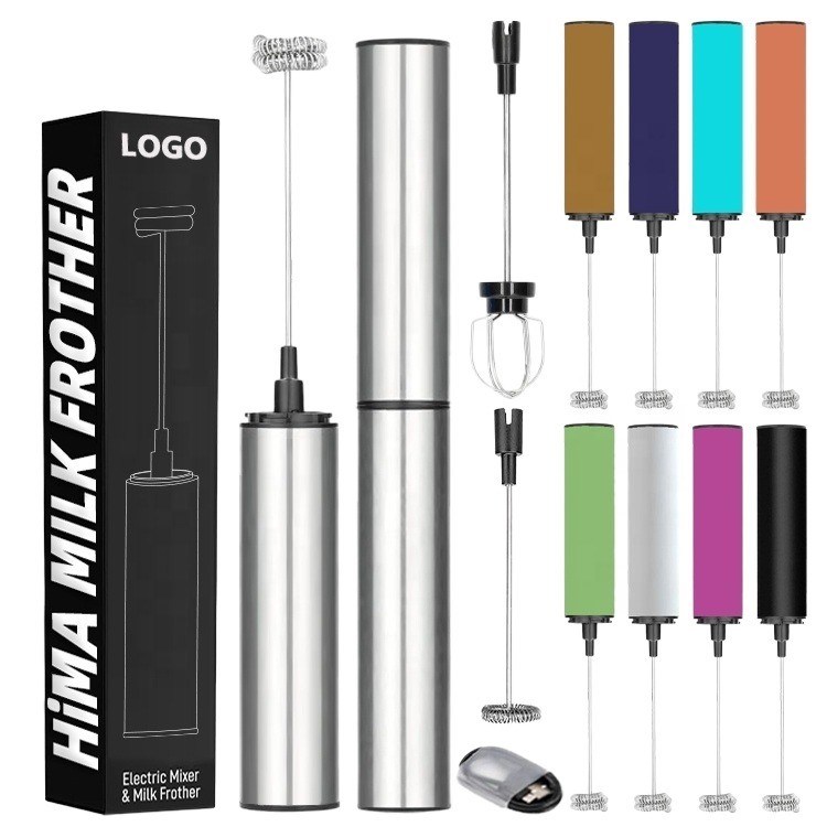 HIMATIMES Spuma per latte a colori personalizzati ricaricabile portatile per qualsiasi selezione di frusta