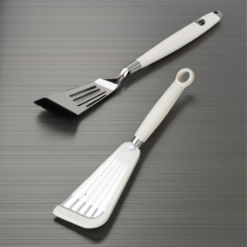 Set alimentare in acciaio inossidabile a fessura di Turner Spatula resistente al calore per utensili da cucina non appiccicosi