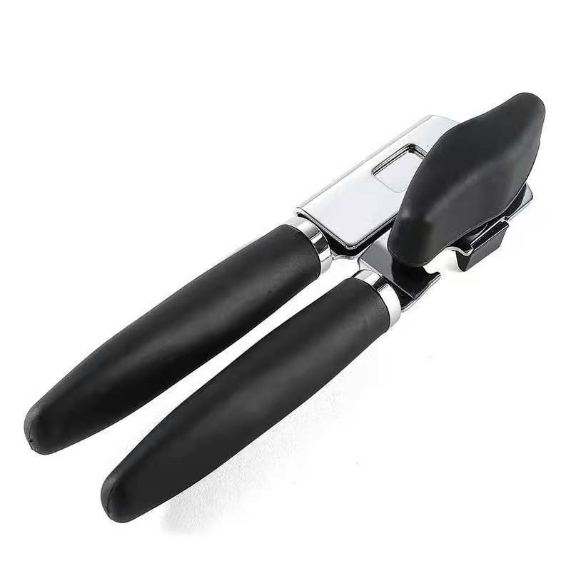 Apri scatole in acciaio inossidabile multifunzionale su misura con bordo liscio e maniglia in legno