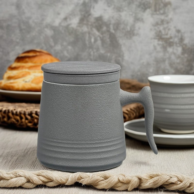 900cc vasetta da tè in porcellana bianca con coppe di caffè confortevoli ed eleganti piatti