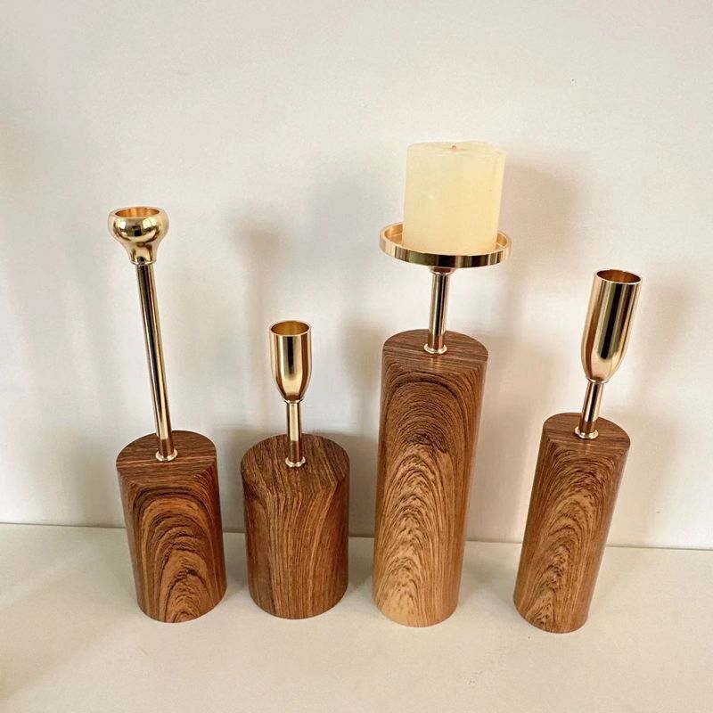 Moderno portacandele in ceramica bianca nordica per la casa e la decorazione di nozze stile Morden