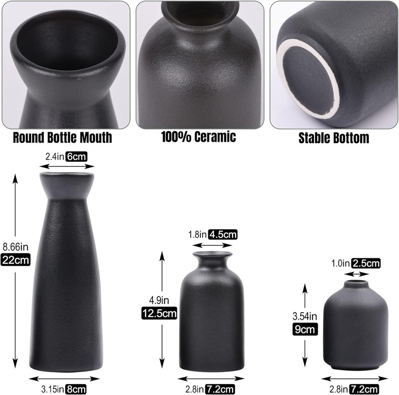 Antiquate Line Surface Art Deco Vaso di fiori in ceramica su vetro per pezzi di decorazione domestica