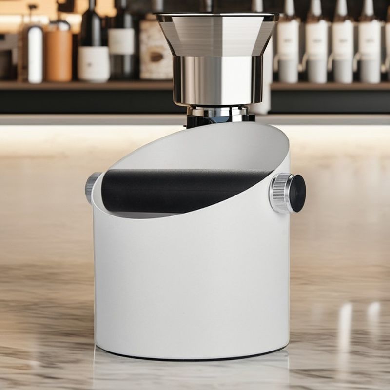Scatola espresso in acciaio inossidabile a base antiscivolo rimovibile per una facile pulizia