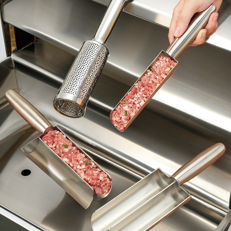 Cucina domestica senza sforzo Disegno tradizionale Non-Stick Meatball Maker Set con cucchiaio manuale