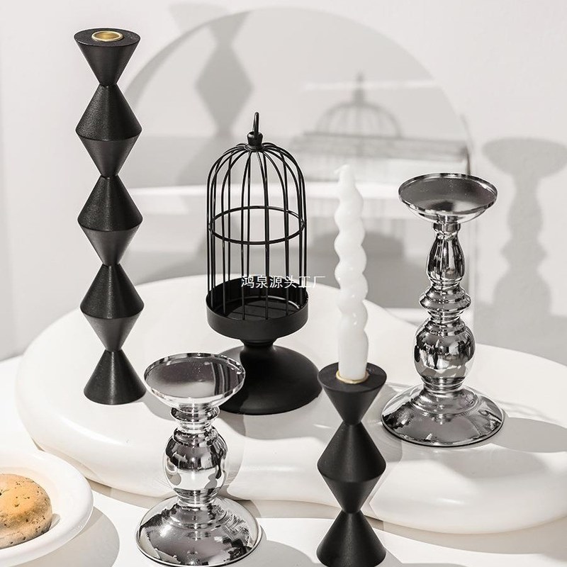 Home Decorative Colonna di pilastro bastone Votive lanterne e vaso di candele per lo stile moderno