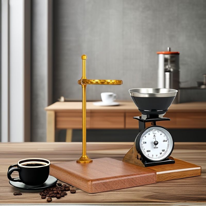 Stand per gocciolare il caffè in legno massello e in lega di alluminio