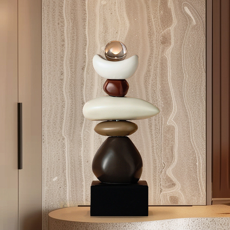 Grazie Apprezzamento Luce Luxury Bambù Pietra Resina Artwork per ufficio soggiorno