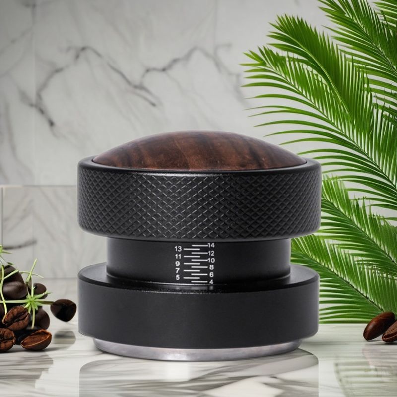 Barista Coffee Tamper 51mm 53mm 58.35mm Acciaio inossidabile con Walnut Wood Cap Espresso Tools